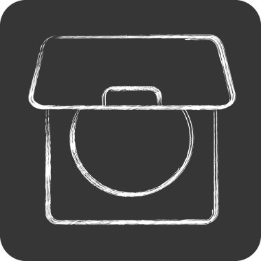 Simge tozu. Berber dükkanı sembolüyle ilgili. Güzellik salonu. Basit resimleme