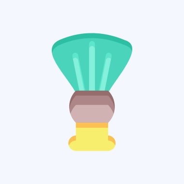 Tıraş fırçası. Berber dükkanı sembolüyle ilgili. Güzellik salonu. Basit resimleme