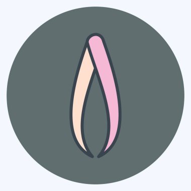 Simge cımbızı. Berber dükkanı sembolüyle ilgili. Güzellik salonu. Basit resimleme