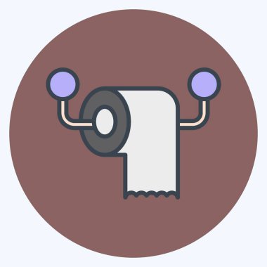 Simge pedi rulosu. Berber dükkanı sembolüyle ilgili. Güzellik salonu. Basit resimleme