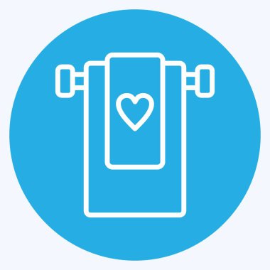 Simge Havlusu. Berber dükkanı sembolüyle ilgili. Güzellik salonu. Basit resimleme