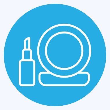 Simge Makyajı. Berber dükkanı sembolüyle ilgili. Güzellik salonu. Basit resimleme