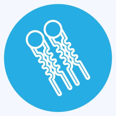 Simge saç tokaları. Berber dükkanı sembolüyle ilgili. Güzellik salonu. Basit resimleme