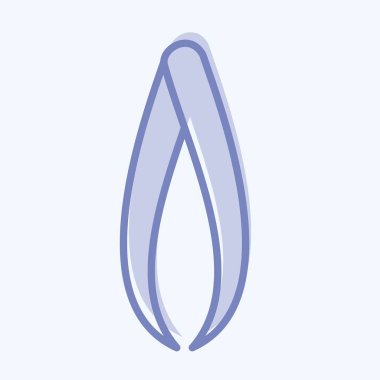 Simge cımbızı. Berber dükkanı sembolüyle ilgili. Güzellik salonu. Basit resimleme