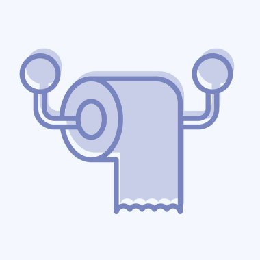 Simge pedi rulosu. Berber dükkanı sembolüyle ilgili. Güzellik salonu. Basit resimleme