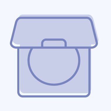 Simge tozu. Berber dükkanı sembolüyle ilgili. Güzellik salonu. Basit resimleme