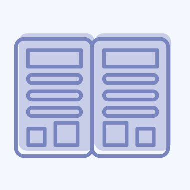 Simge Dergisi. Berber dükkanı sembolüyle ilgili. Güzellik salonu. Basit resimleme