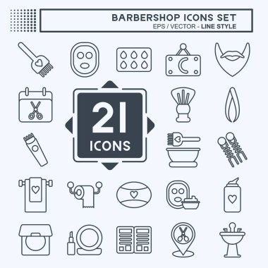 Icon Berber Dükkanı. Eğitim sembolüyle ilgili. Güzellik salonu. Basit resimleme