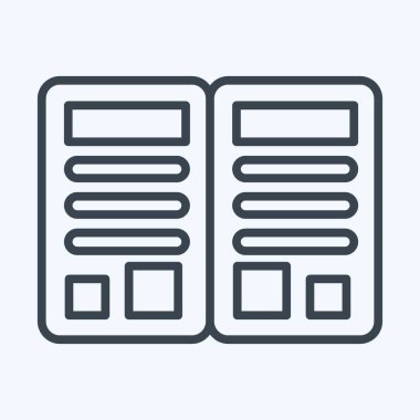 Simge Dergisi. Berber dükkanı sembolüyle ilgili. Güzellik salonu. Basit resimleme