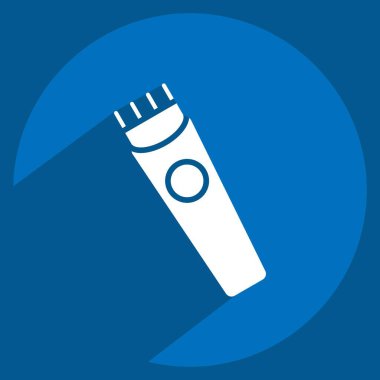 Simge düzenleyicisi. Berber dükkanı sembolüyle ilgili. Güzellik salonu. Basit resimleme