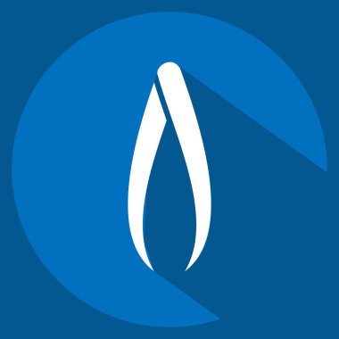 Simge cımbızı. Berber dükkanı sembolüyle ilgili. Güzellik salonu. Basit resimleme