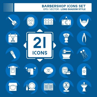 Icon Berber Dükkanı. Eğitim sembolüyle ilgili. Güzellik salonu. Basit resimleme