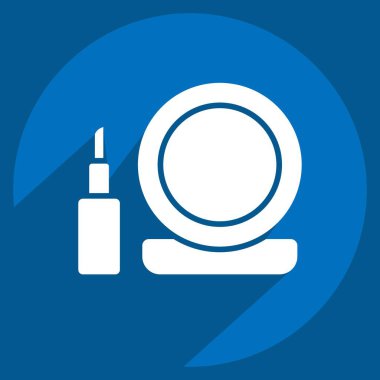 Simge Makyajı. Berber dükkanı sembolüyle ilgili. Güzellik salonu. Basit resimleme