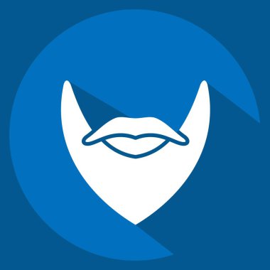 Simge sakalı. Berber dükkanı sembolüyle ilgili. Güzellik salonu. Basit resimleme