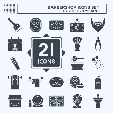 Icon Berber Dükkanı. Eğitim sembolüyle ilgili. Güzellik salonu. Basit resimleme