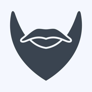 Simge sakalı. Berber dükkanı sembolüyle ilgili. Güzellik salonu. Basit resimleme