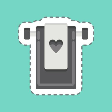 Simge Havlusu. Berber dükkanı sembolüyle ilgili. Güzellik salonu. Basit resimleme