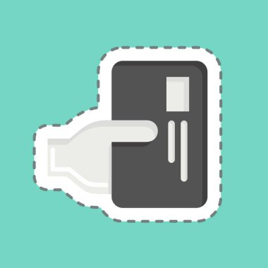 Simge Ödeme. Kara Cuma sembolüyle ilgili. Alışveriş. Basit resimleme