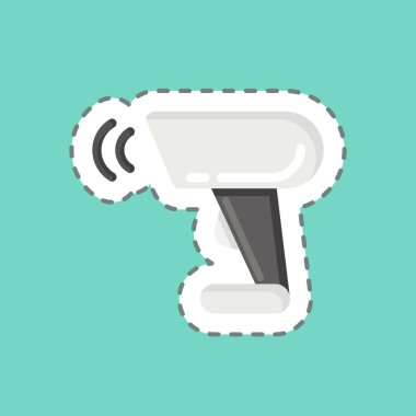 Simge Barkod Tarayıcısı. Kara Cuma sembolüyle ilgili. Alışveriş. Basit resimleme