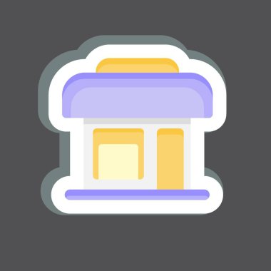 Simge Giysi Dükkanı. Kara Cuma sembolüyle ilgili. Alışveriş. Basit resimleme