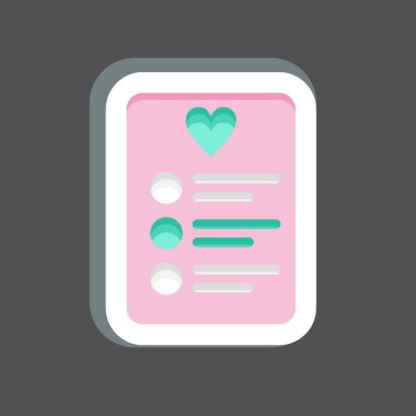 Simge Kontrol Listesi. Kara Cuma sembolüyle ilgili. Alışveriş. Basit resimleme