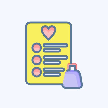 Simge istek listesi. Kara Cuma sembolüyle ilgili. Alışveriş. Basit resimleme