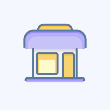 Simge Giysi Dükkanı. Kara Cuma sembolüyle ilgili. Alışveriş. Basit resimleme