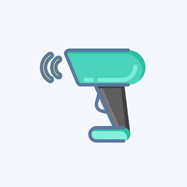 Simge Barkod Tarayıcısı. Kara Cuma sembolüyle ilgili. Alışveriş. Basit resimleme