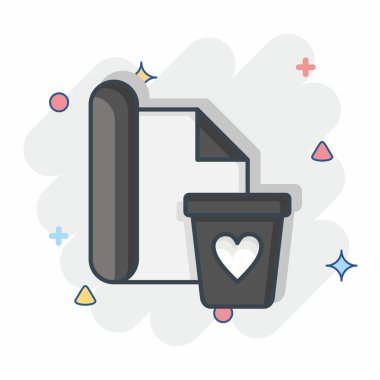 Simge Paketleme. Kara Cuma sembolüyle ilgili. Alışveriş. Basit resimleme