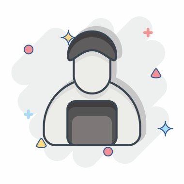 Simge Teslimatçısı. Kara Cuma sembolüyle ilgili. Alışveriş. Basit resimleme