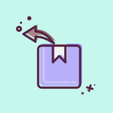 Simge Dönüyor. Kara Cuma sembolüyle ilgili. Alışveriş. Basit resimleme