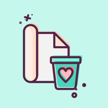 Simge Paketleme. Kara Cuma sembolüyle ilgili. Alışveriş. Basit resimleme