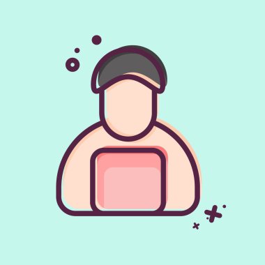 Simge Teslimatçısı. Kara Cuma sembolüyle ilgili. Alışveriş. Basit resimleme