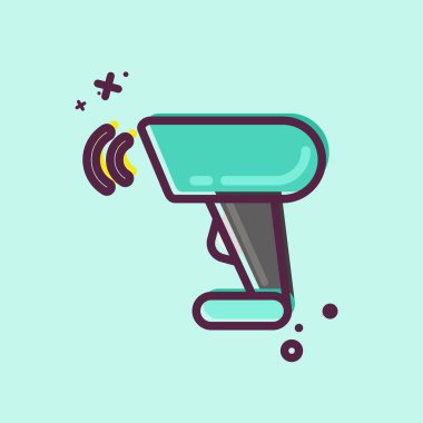 Simge Barkod Tarayıcısı. Kara Cuma sembolüyle ilgili. Alışveriş. Basit resimleme