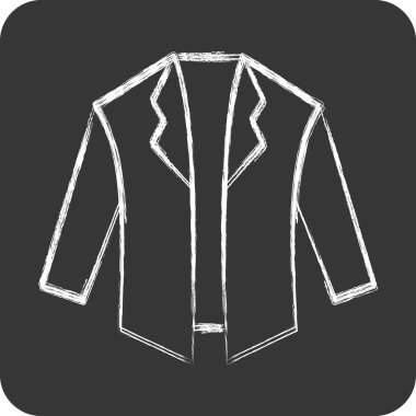 Simge Ceket. Kara Cuma sembolüyle ilgili. Alışveriş. Basit resimleme