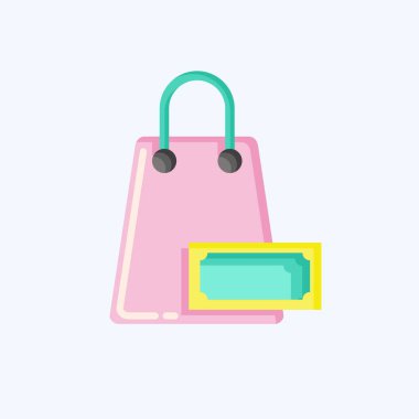 Simge Satın Alma. Kara Cuma sembolüyle ilgili. Alışveriş. Basit resimleme