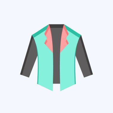 Simge Ceket. Kara Cuma sembolüyle ilgili. Alışveriş. Basit resimleme