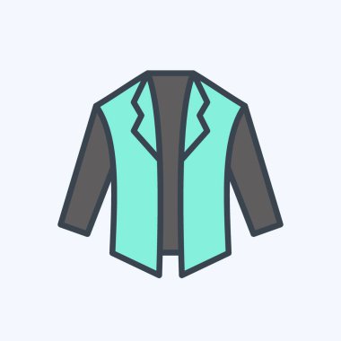 Simge Ceket. Kara Cuma sembolüyle ilgili. Alışveriş. Basit resimleme