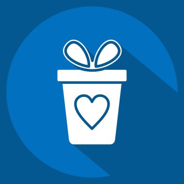 Simge Hediye Kutusu. Kara Cuma sembolüyle ilgili. Alışveriş. Basit resimleme