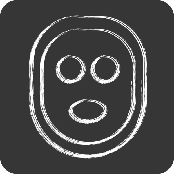 Иконная Маска Лица Связано Символом Barbershop Салон Красоты Простая Иллюстрация — стоковый вектор