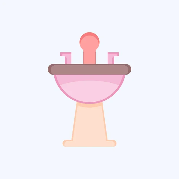 アイコンヘアウォッシュシンク バーバーショップのシンボルに関連してる 美容室 シンプルなイラスト — ストックベクタ