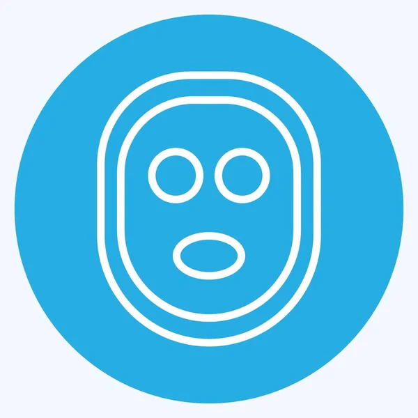 Máscara Facial Ícone Relacionado Com Símbolo Barbershop Salão Beleza Ilustração — Vetor de Stock