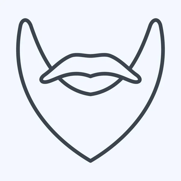 Icon Beard Související Symbolem Holičství Krásný Salón Jednoduchá Ilustrace — Stockový vektor
