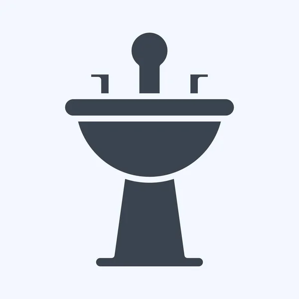 Icon Hair Wash Sink Relacionado Com Símbolo Barbershop Salão Beleza — Vetor de Stock