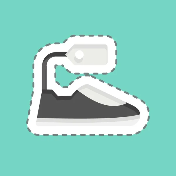 Simge Ayakkabı Kara Cuma Sembolüyle Ilgili Alışveriş Basit Resimleme — Stok Vektör
