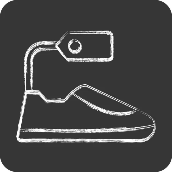 Иконная Обувь Связано Символом Черной Пятницы Магазинам Простая Иллюстрация — стоковый вектор