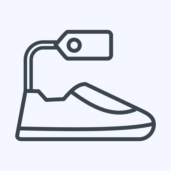 Icône Chaussures Lié Symbole Black Friday Faire Shopping Illustration Simple — Image vectorielle