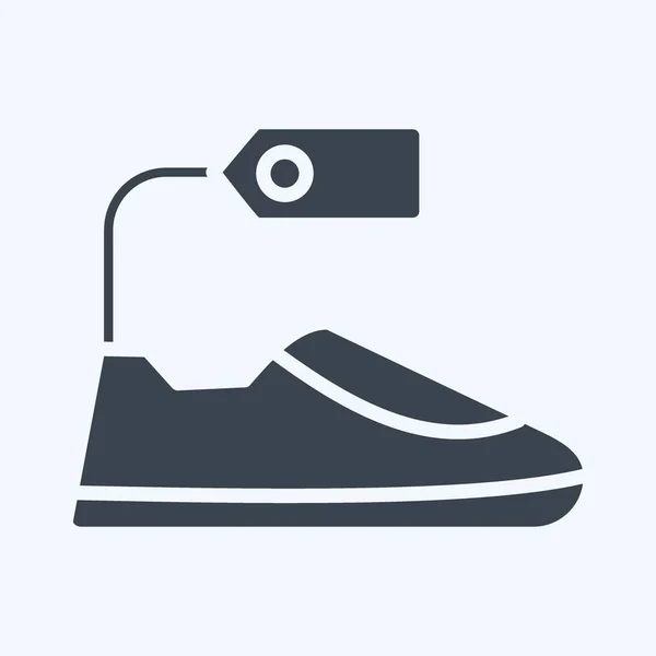 Icône Chaussures Lié Symbole Black Friday Faire Shopping Illustration Simple — Image vectorielle