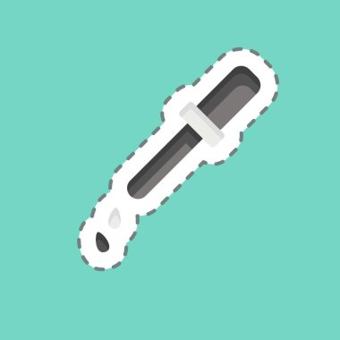 Suni Tadı Olmayan Simge. CBD yağ sembolüyle ilgili. Basit dizayn edilebilir. Basit resimleme