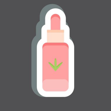 Icon kenevir yağı. CBD yağ sembolüyle ilgili. Basit dizayn edilebilir. Basit resimleme